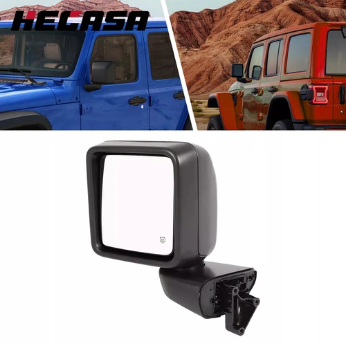 Power Heated Rear Mirror Left Driver Side For Jeep Wrangler Gladiator 2018-2024