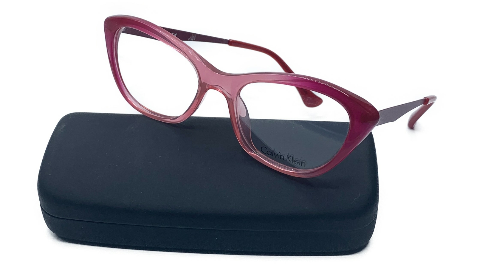 calvin klein red glasses