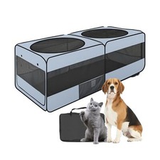 2-in-1 Dog Playpen, 73''Pop Up Cat Puppy Pet Playpen Indoor/Outdoor Cats Encl...