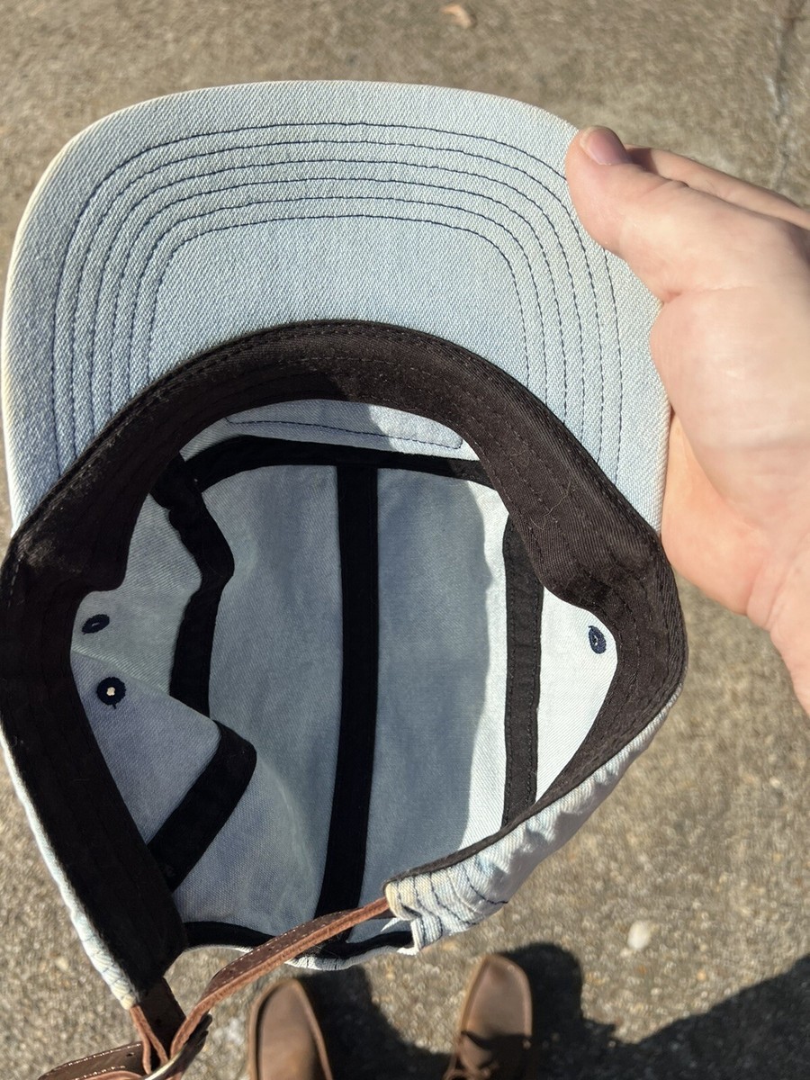 Supreme Denim Washed Chino Twill Camp Cap SS17 Hat Jean Box Logo