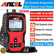 ANCEL VD500 All System OBD2 Scanner Diagnostic Tool ABS SRS EPB Oil For VW Audi