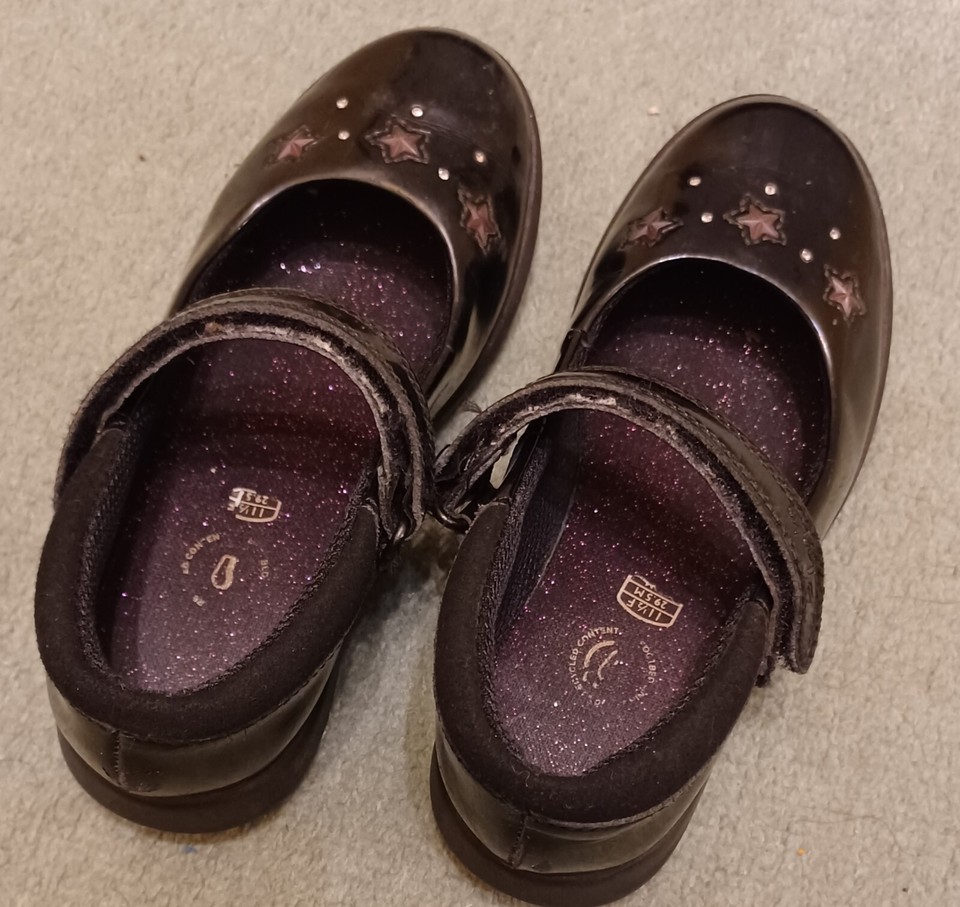 Black Clarks Girls School Shoes Child Size UK 11.5 F eBay