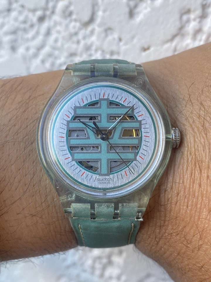 Swatch Automatic Ag 1995 Green Dial Date Swiss VTG 90’s 23 Jewels SAB100 Rare - Image 2 of 4