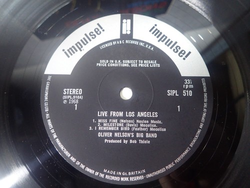 Oliver Nelson Live From Los Angeles 12 Inch Vinyl LP Record 1968 Impulse SIPL510 - Picture 7 of 10
