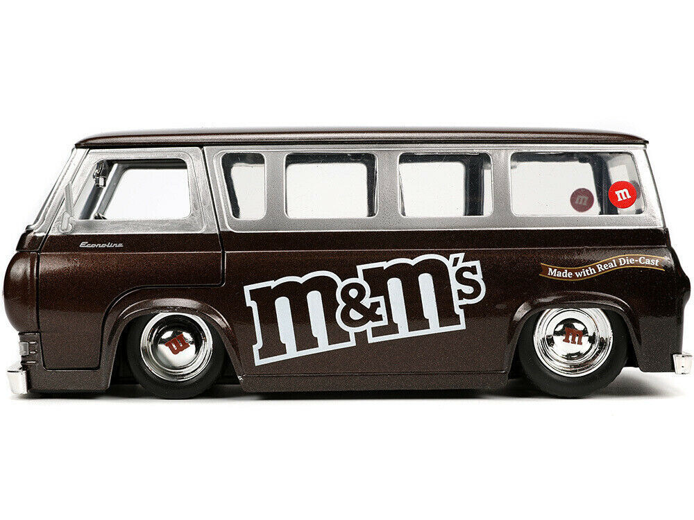 1965 Ford Econoline Bus with Red m&m's figurine Jada Diecast Car 1