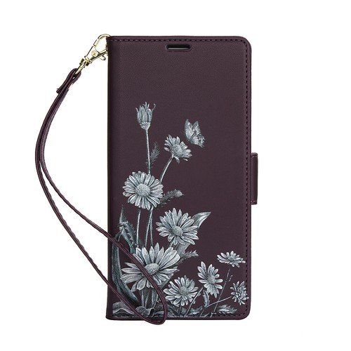 Leather Daisy Flower Wallet Phone Case For Samsung A56 A36 A16 A06 A55 A05 A26 - 第 16/17 張圖片