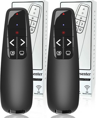 2 Units Wireless Presenter Remote Clicker For Laptop Powerpoint Presentations 