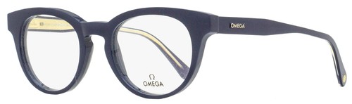 Omega Pantos Eyeglasses OM5003H 090 Blue/Crystal 52mm 5003 - 第 1/2 張圖片