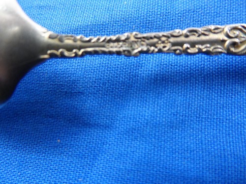 4" Prescott Arizona Enamel Palm Tree Goldwash Sterling Silver Souvenir Spoon - Picture 6 of 6