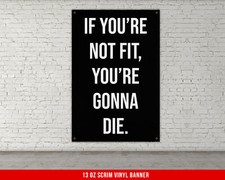 Fitness Inspiration Banner - Gym Wall Art - Sports Decor