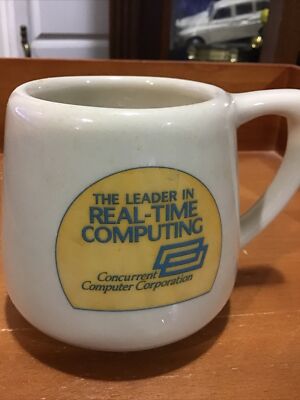 CONCURRENT COMPUTER CORPORATION COFFEE MUG. Art Deco Print Mug. B160