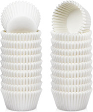 Caperci 500 Count Mini Cupcake Liners White Muffin Liners Greaseproof