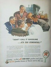 Lot of 2 Vintage 1944 Texaco Gas Print Ads Ephemera Wall Art Decor