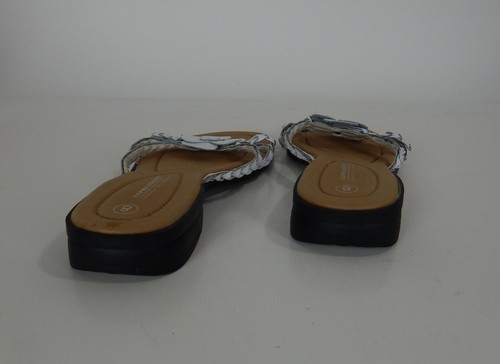 Women's White Sandal Leather Upper Size 8 By Expressions - Picture 4 of 6