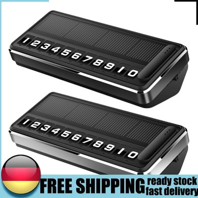 Solar Temporary Parking Card Luminous Auto Parking Card Car Decoration Accessory
