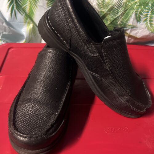 ROCKPORT MENS BLACK LEATHER SHOES 9.5 - Picture 1 of 7