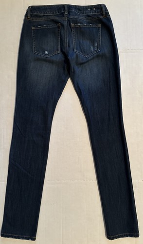 Cabi Women’s Slim Boyfriend Jeans Size 0 Distressed Dark Wash - Picture 2 of 7