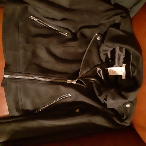 Philosophy Women's Long Sleeve Faux Leather Zip Up Moto Jacket (Black) - Picture 2 of 3