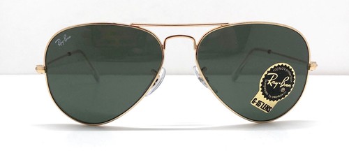 Ray-Ban Aviator Classic RB 3025 Oro 55mm Lenti G15 Verde Occhiali da Sole |  eBay