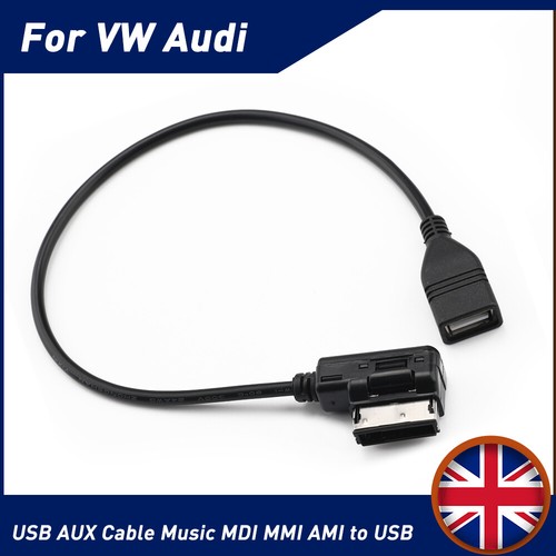 For AUDI VW Music Interface MDI MMI AMI to USB Cable Data Sync Charging Adapter