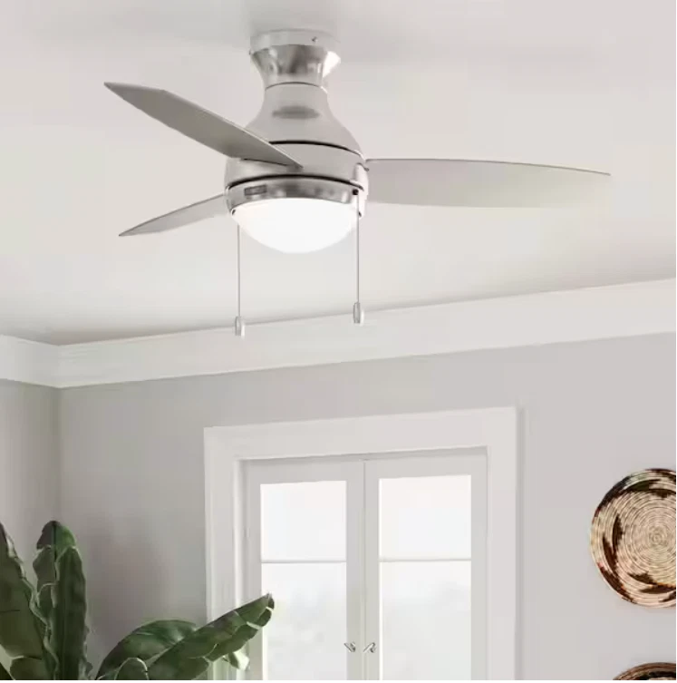 Hunter 52764 Betsy 44 in. Indoor Brushed Nickel Ceiling Fan with Light Kit - Image 2 of 4