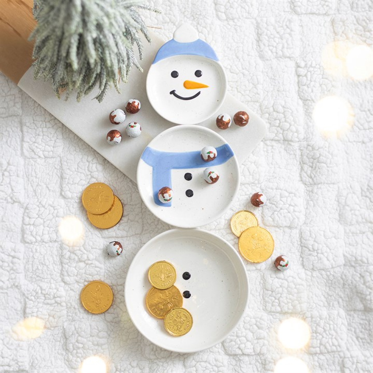 Set of 3 Winter Snowmen Stacking Bowls Practical Everyday Use