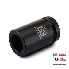 1 Inch Drive Deep Impact Socket Cr-mo 33mm 6 Point Radius 33mm 1 Piece 1 Inch Drive Deep Impact Socket Cr-mo 33mm 6 Point Radius 33mm 1 Piece