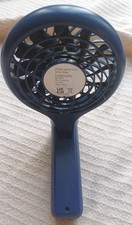 John Lewis 10" Navy Handheld Adjustable Rechargeable Fan Micro B USB Port 3speed