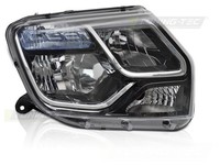 Scheinwerfer Halogen Rechts FüR Dacia Duster H79 Bj. 2013-2015 TFL H1 H7 Schwarz