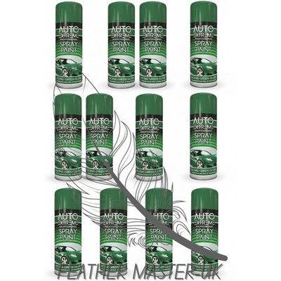 12x 400ml Glanz Racing Green Aerosol Sprühlack für Heimwerker, Auto, Holz & Metall