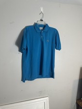 Lacoste Polo Shirt Classic Fit Short Sleeve Blue Size Small
