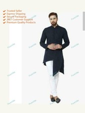 Cotton Clothes Mens Shirt Indian Ethnic Dress Kurta Uni Size