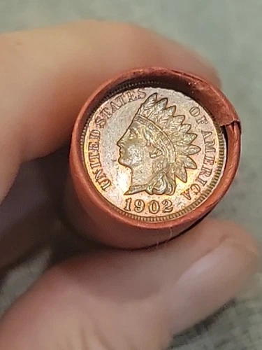 Fabulous R/B Au+1902 Indian Head &O Mint Dime Ends Of Lincoln Wheat Cent Roll