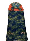 Boys Hugfun Kids Animal Slumber Bag green Triceratops dinosaur sleeping bag.