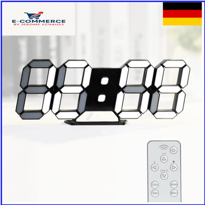 KOSUMOSU Digitaluhr Wand | 9,7 Zoll | Wecker mit Dimmer | Fernbedienung
