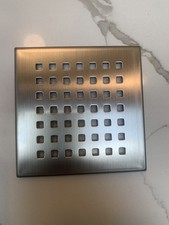 Square Shower Drain Grate Cover ONLY Brushed Stainless Approx 4.75 X 4.75