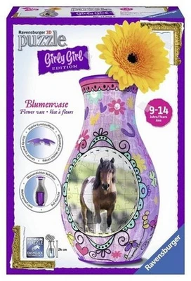 RAVENSBURGER SPIELEVERLAG Ravensburger 12052 - 3D Puzzle Girly Girl Edition Blumenvase Pferde