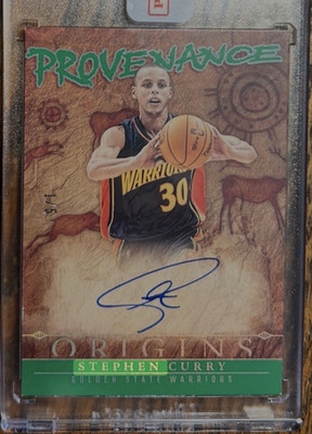 2024-25 Panini Origins Provenance Autographs Stephen Curry on card Auto 1/5