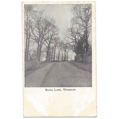 WEMBLEY Blind Lane, Middlesex Postkarte Poststempel Wembley 1906