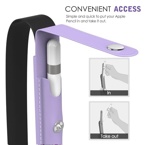 Pencil Holder for Apple Pencil Pro, 1st/2nd Generation, USB-C, PU Taro Purple - Afbeelding 7 van 7