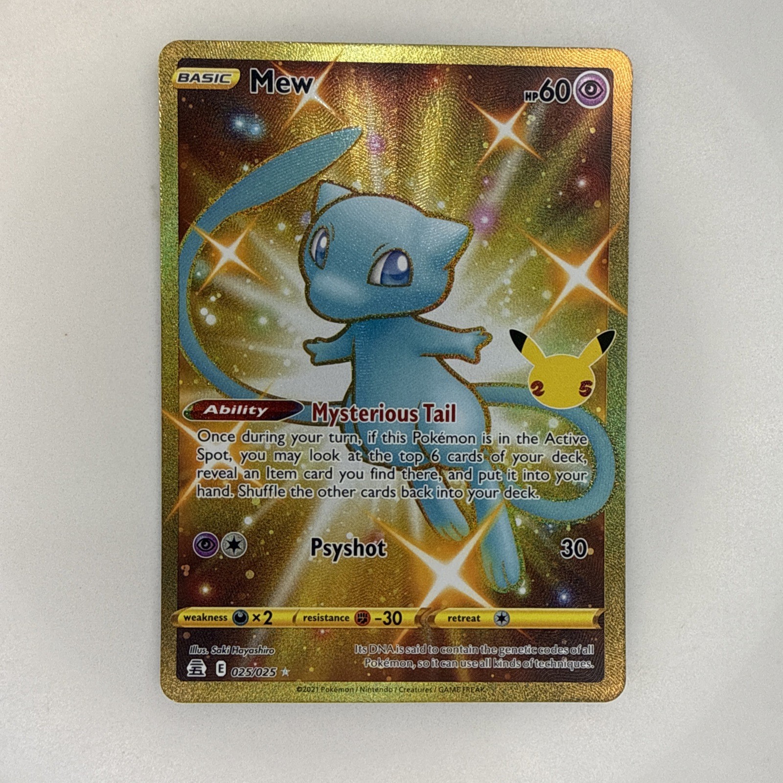 Mew - 025/025 - Pokemon Celebrations Secret Rare Card NM