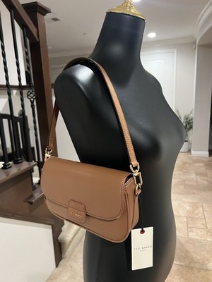 LUX  Ted Baker Rory Crossbody Bag in Butterscotch with a magnetic snap closure