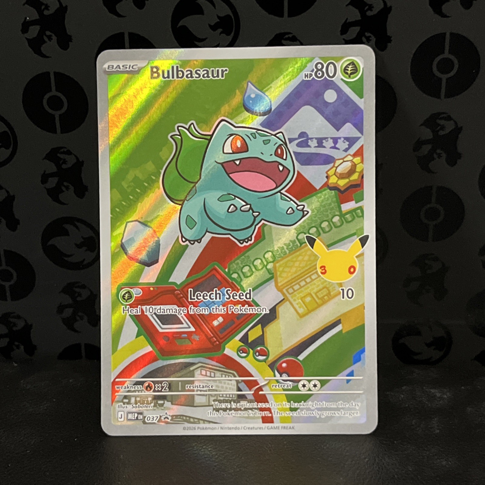 Bulbasaur MEP 037 - First Partner Illustration Rare Promo 30th Anniversary NM