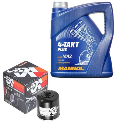 K&N Ölfilter Set MN 10W40 4L für Honda VFR 1200 X Crosstourer ABS SC76A Bj.2020