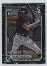 2024 Bowman Chrome Prospects Aqua Lunar Refractor 113/125 Abraham Nunez 11cz