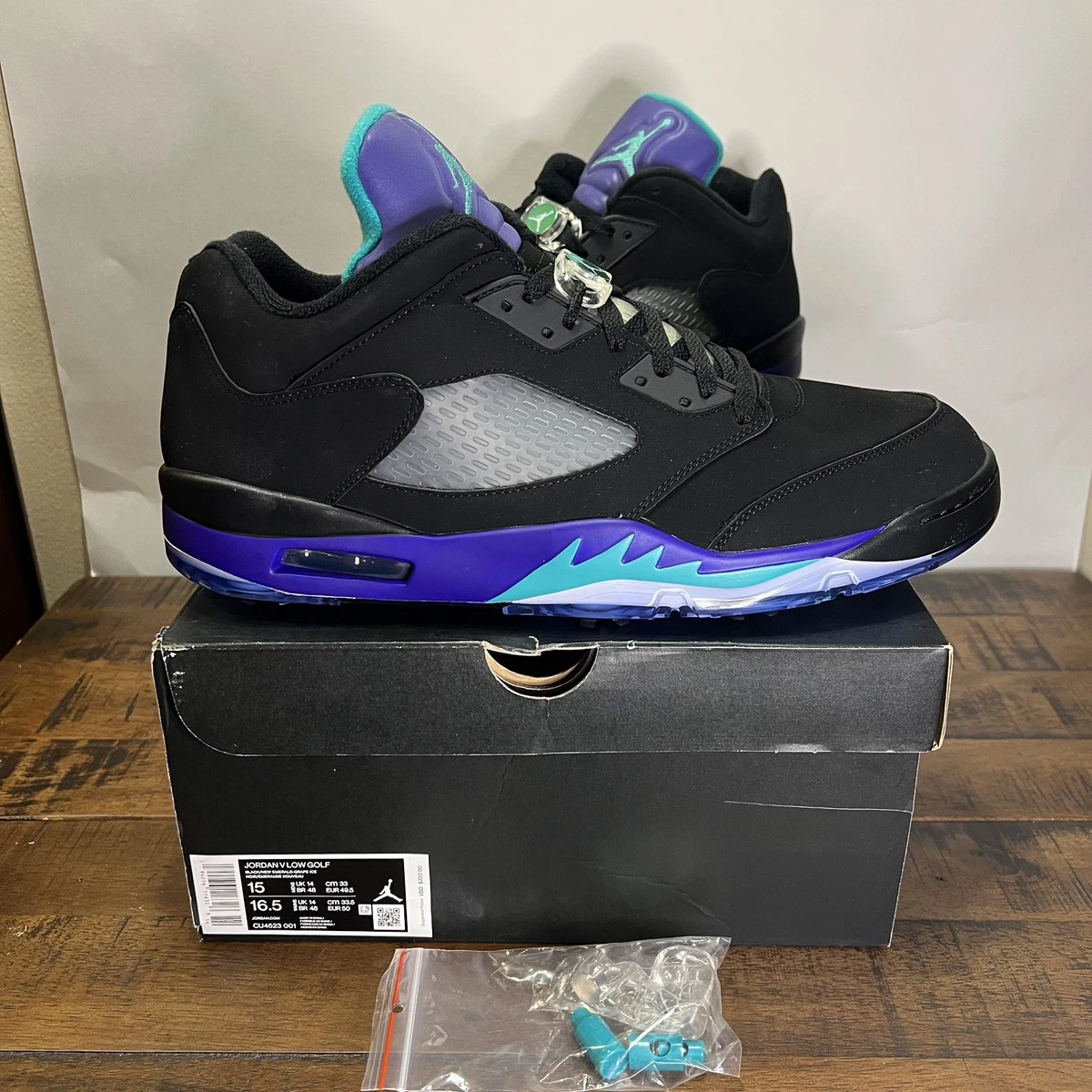 Jordan 5 Golf Low Black Grape for sale | Authenticity Guarantee