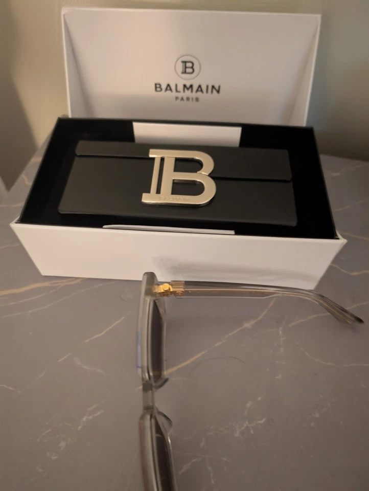 NUEVAS GAFAS DE SOL BALMAIN B-VI UNISEX BALMAIN BPS-128B GRIS/DORADO GAFAS DE SOL Foto 3 de 4