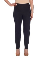 Alfred Dunner Petite Allure Proportioned Pants Women's 12P Black Elastic Waist