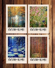 Set Of 4 Gustav Klimt A3 Unframed Art Prints Posters