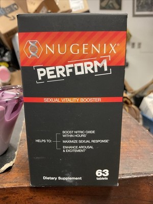 Nugenix Perform Nitric Oxide and Vitality Booster for Men 63 Tablets 02/2028 NEW